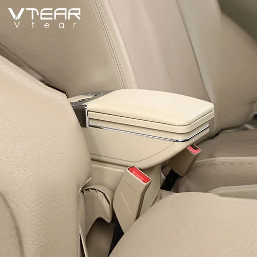 Vtear для Nissan Juke, аксессуары, подлокотник, кожаный подлокотник, автомобильный ящик для хранения, АБС-пластик, украшение, внутренние части, Стайлинг автомобиля аксессуары - Название цвета: Beige