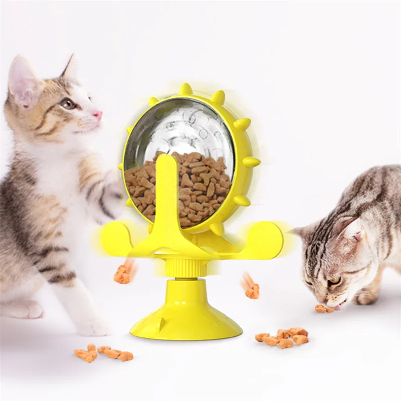 

Turntable Cat Interactive Toy Slow Feeder Food Leakage Trainer Funny Cat Toys Accessories for toys Cat supplies Feeders for dog