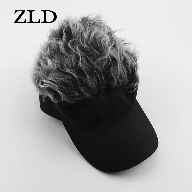 ZLD НОВАЯ шапка унисекс забавный парик Кепка чутье волосы козырек Повседневная