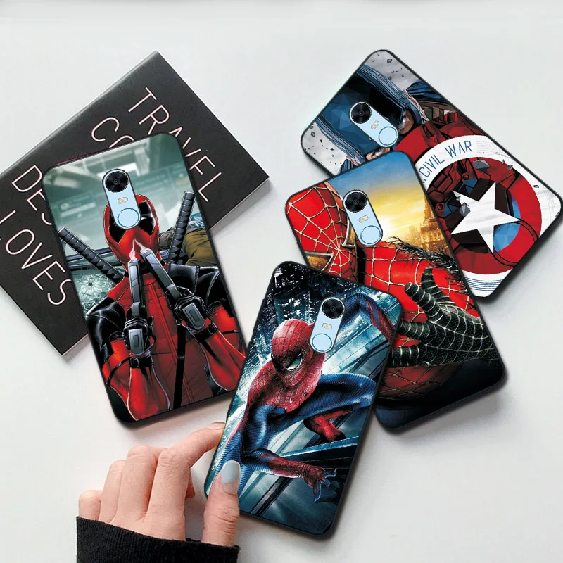 Case For Xiaomi Redmi Note 4 4X Cover Black TPU 5 6 7 8 8T 6A 7A 8A Cases |
