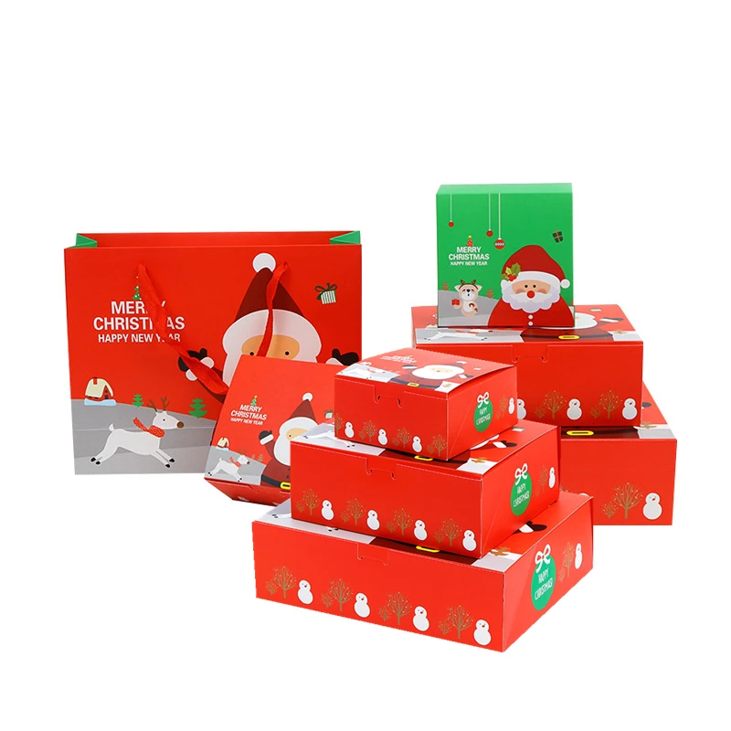 LBSISI Life 10 шт Рождественская Подарочная коробка сумка бумага Санта Клаус Конфета в