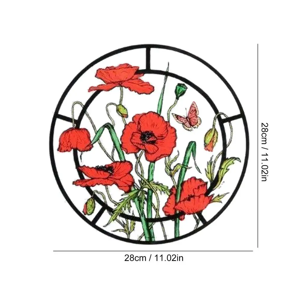 

British Style VE DAY Poppy Flower Sticker Waterproof Window Decal