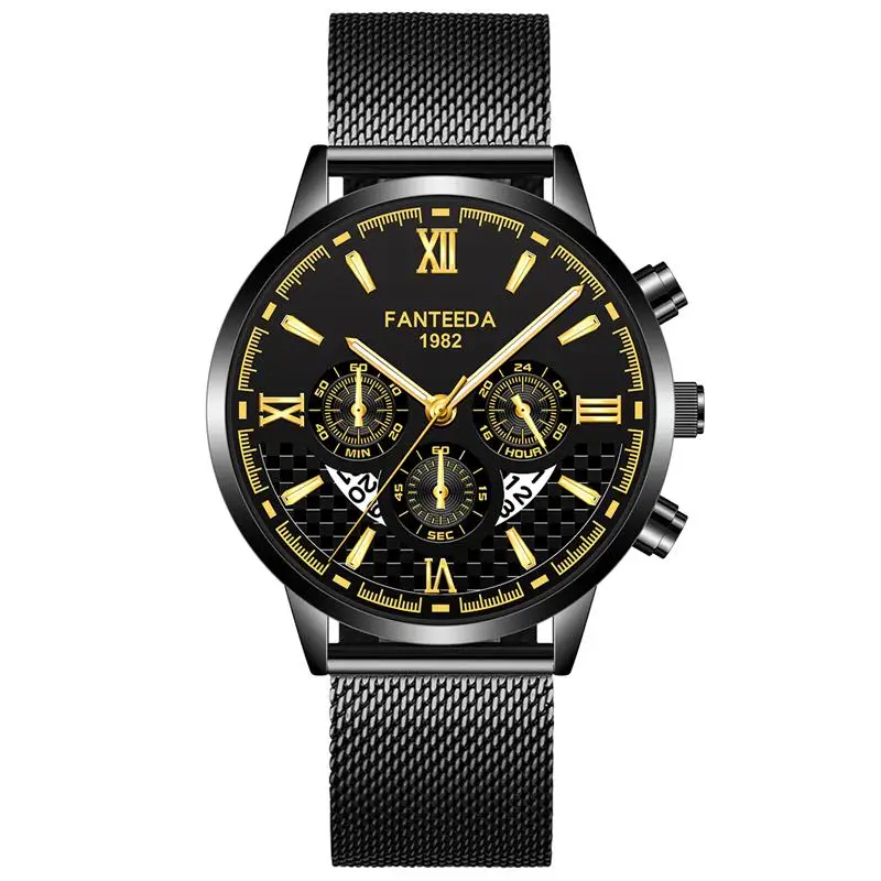 Watch Men Creativity Business Men Watches Quartz Fashion Stainless Steel Band Wrist Watch Male Calendar Clock Relogio Masculino