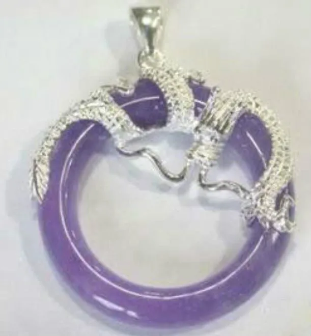 

fancy purple circle jewerly dragon pendant FREE SHIPPING JEWERIY