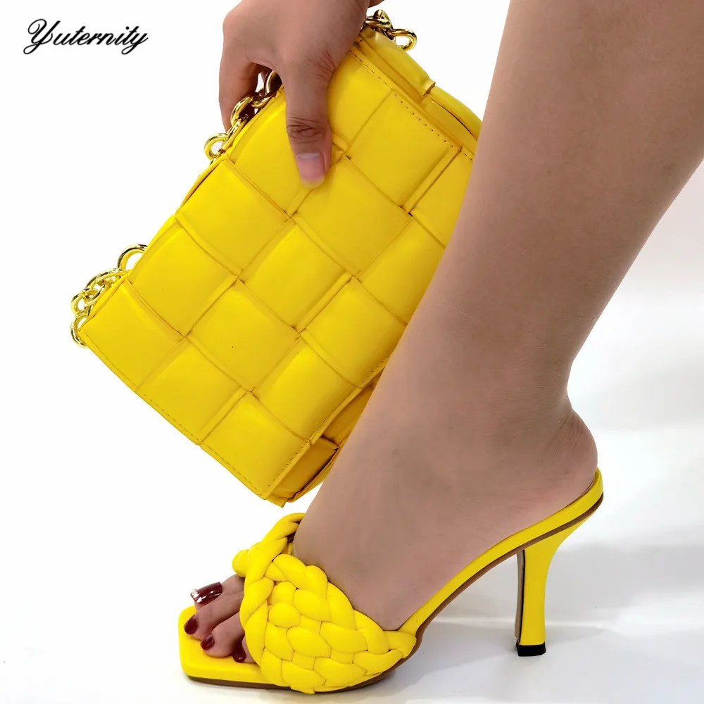 Latest Red Color Woman Italian Shoes and Bag Set High Quality Nigerian Women And For Wedding Dress | Обувь