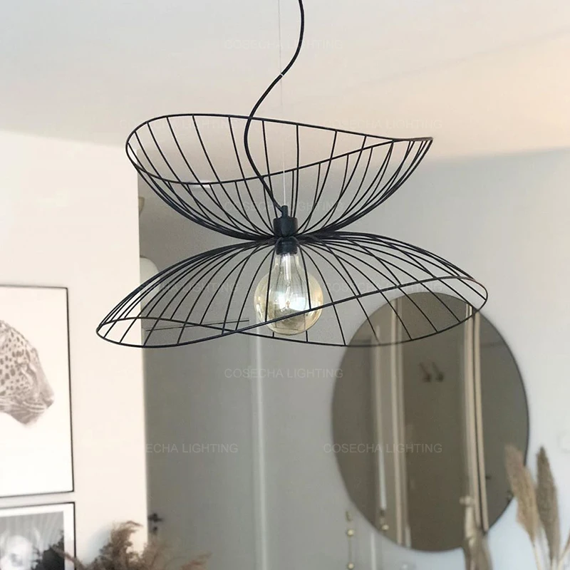 Современный подвесной светильник в скандинавском стиле лампа форме шляпы для