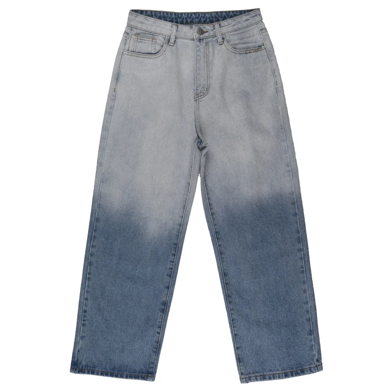 

Spring summer Female Straight Jeans High-waisted contrast Straight CUT Guess Diesel Gradient colour