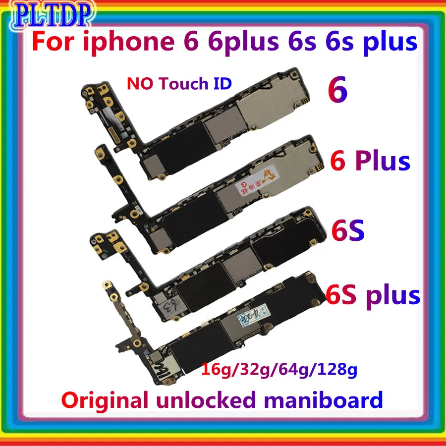 For iphone 6 6plus 6s 6splus Motherboard unlocked without Touch ID Original Logic board for plus motherboard | Мобильные телефоны и