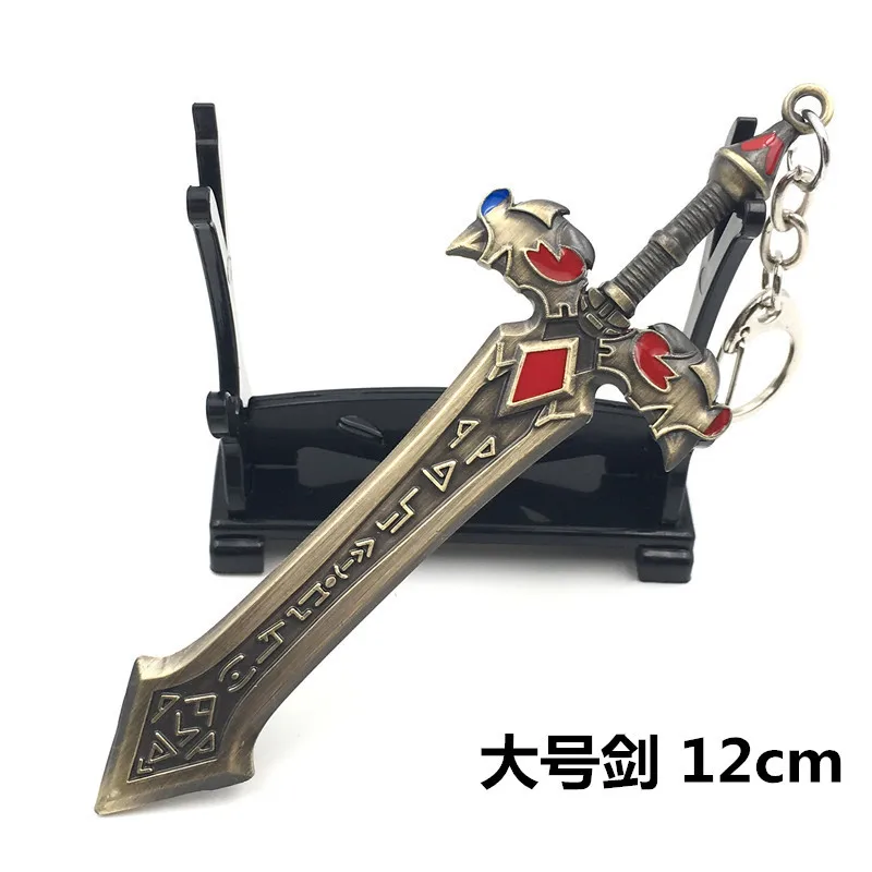 Новые 12 см модные ювелирные изделия Лига героев аниме брелоки в виде оружия Tryndamere