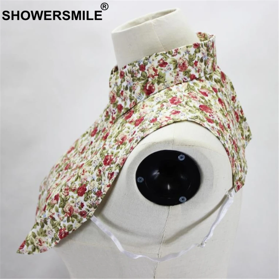 SHOWERSMILE цветочный ложный воротник с свитерами хлопковый женский милый Принт