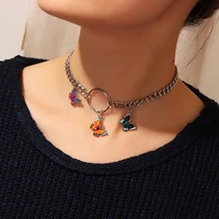 harajuku punk style butterfly choker necklace jewelry women collares gothic hip hop gift necklace collares drop shipping