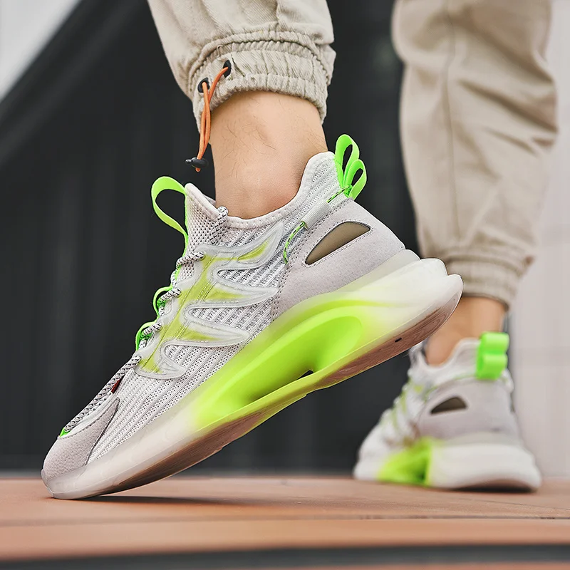 

2021 Summer New Angel Wings Breathable Sneakers Popcorn Bottom Soft And Comfortable Non-slip Wear-resistant Running Shoes