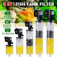 1218253540w aquarium filter submersible power internal filters for fish tank filter pump 3 in 1 spray flow biological 220v