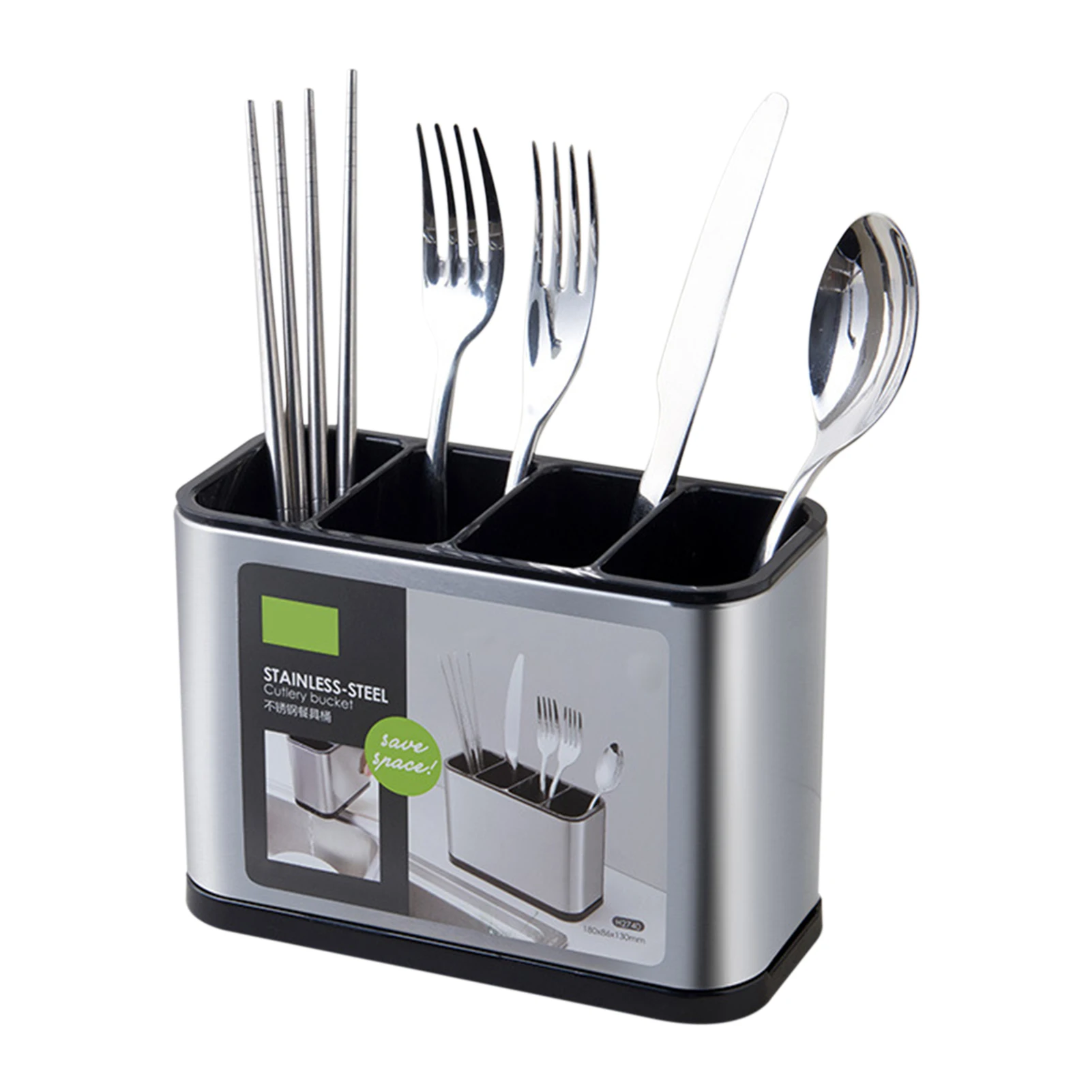 

Bucket Spoon Fork Storage Stainless Steel Chopstick Holder Drainer Drain Cutlery Storage Basket Rack Kitchen Accessories Tools