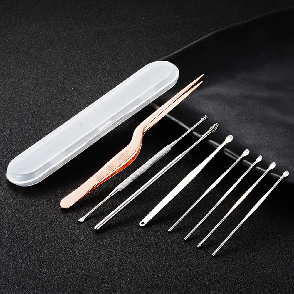 9 шт. профессиональные спиральные ушные палочки из нержавеющей стали ложка для