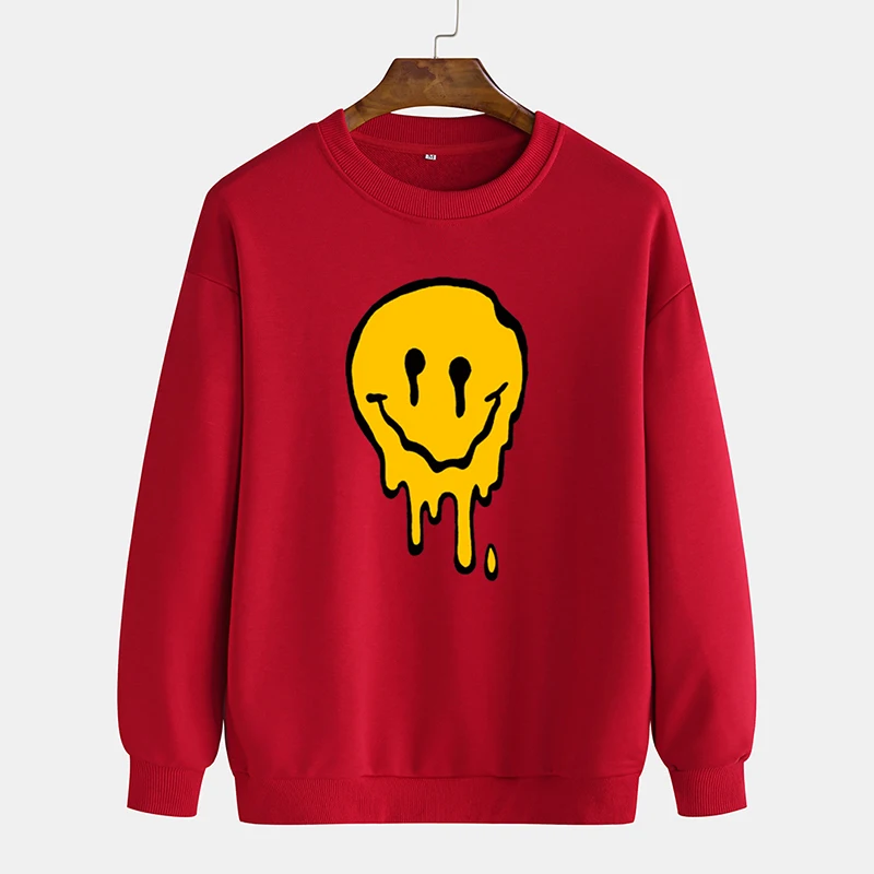 Толстовка Мужская/женская с капюшоном и принтом смайлик|Мужские толстовки