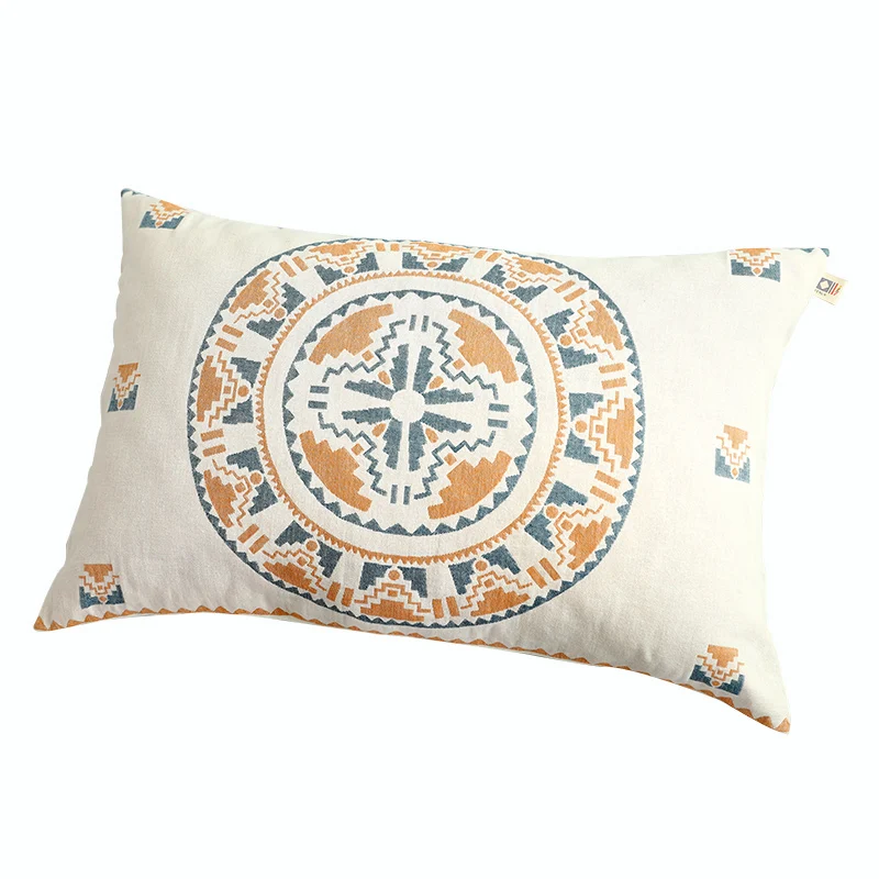 1 шт. 48 см * 74 Роскошная пряжа окрашенная жаккардовая Наволочка 100% хлопок