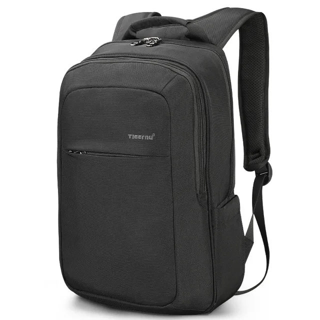 Tigernu Anti Theft ноутбук рюкзак водостойкий bagpack против загрязнений для мужчин школьный для женщин - Цвет: Black grey  B