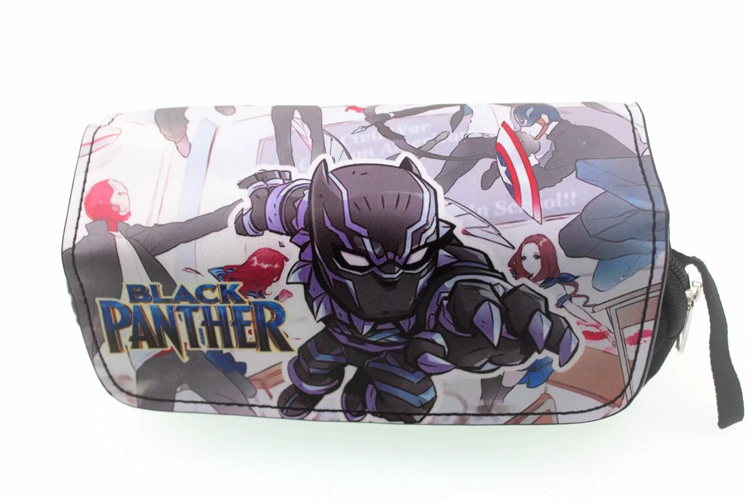 Сумка для косметики Marvel Captain America Deadpool Spider Man из искусственной кожи + Холщовая