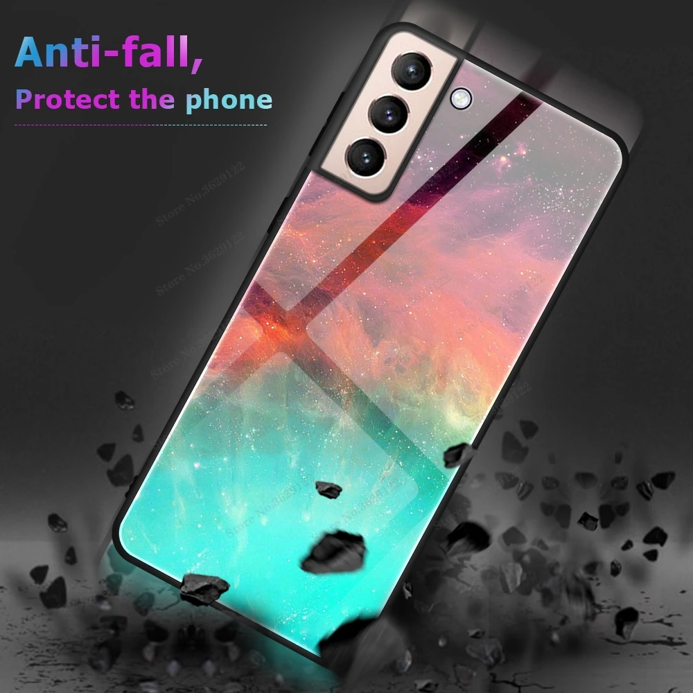 Color Case For Samsung Galaxy S22 S21 Plus S23 Ultra Case For Samsung Galaxy S23 Plus S 23 Ultra Glass Case A52S M52 a52 Cover