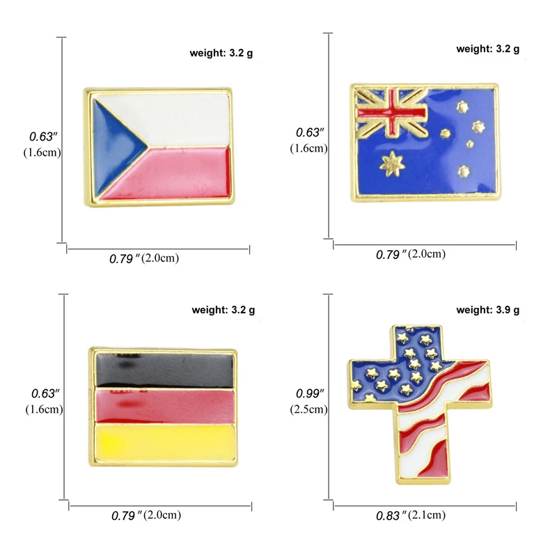 1Pcs Hat Bag Clothes National Flags Brooches Collar Pin Badge Button Russian Tricolore Jewelry Gift |