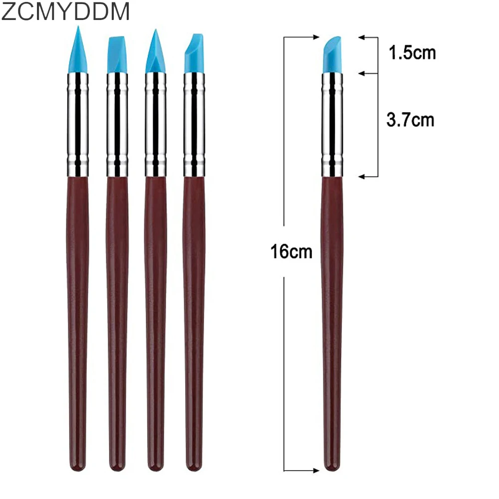 ZCMYDDM 5/10PCS Набор инструментов для ногтевого искусства, керамики, тиснения и ремесла из силикона для самостоятельного использования.