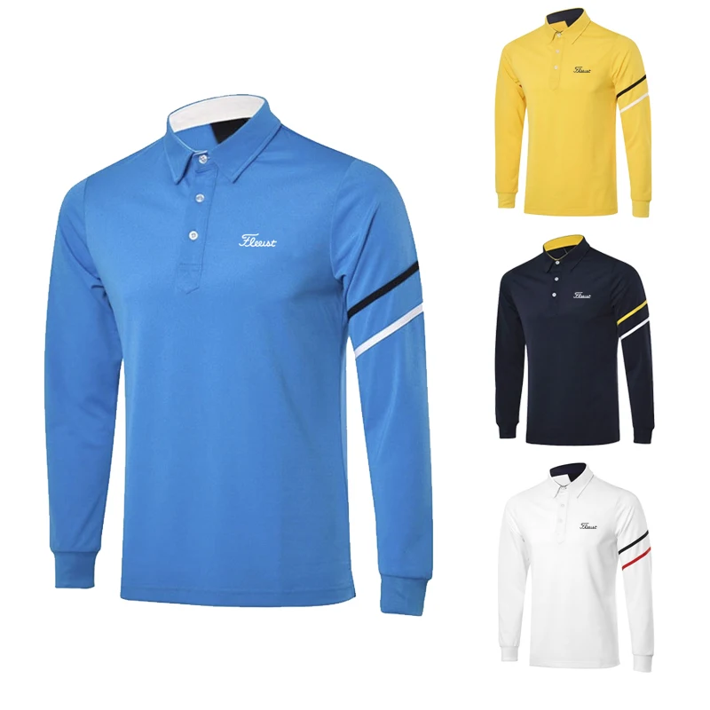 

2022 Quick Drying Golf Wear Men Moisture Absorption Golf Men's Clothes Sweat Wicking Clothing T-shirt Long Sleeve Sports