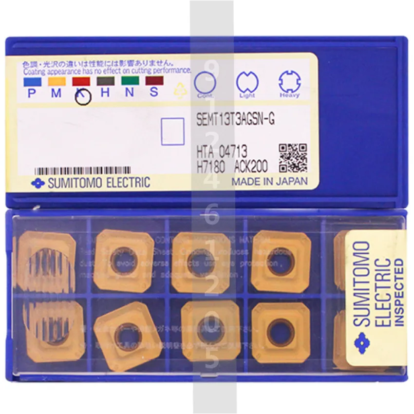 SEMT13T3AGSN-G ACK200 / SEMT13T3AGSR-G ACK200  Original SUMITOMO CNC carbide inserts 10PCS/BOX