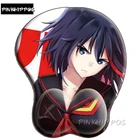 Эргономичный коврик для мыши pinkhipppos Anime Matoi Ryuuko с поддержкой запястья, убивать и убивать сексуальные ягодицы, мягкий силиконовый гелевый 3D коврик для мыши