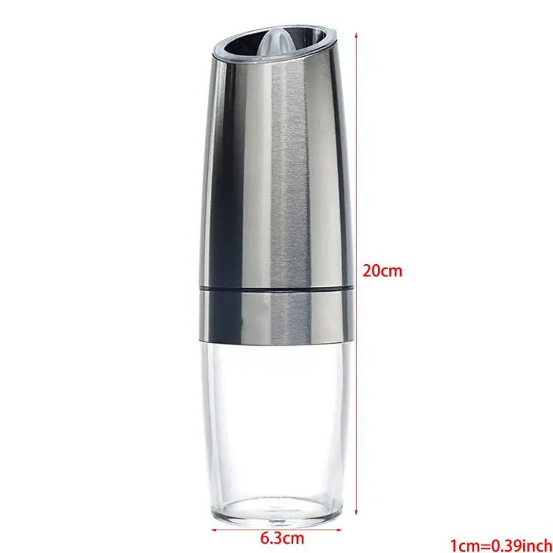 

Gravity Electric Salt and Pepper Grinders Set - Battery Operated, Stainless Steel & Acrylic Body Automatic Pepper Mills