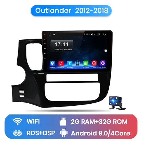 2-32G for wifi Junsun V1 2G+ 32G Android 9,0 DSP для Outlander 3 2012- автомобильный Радио Мультимедиа Видео плеер навигация gps RDS 2 din dvd - Цвет: 2-32G for wifi