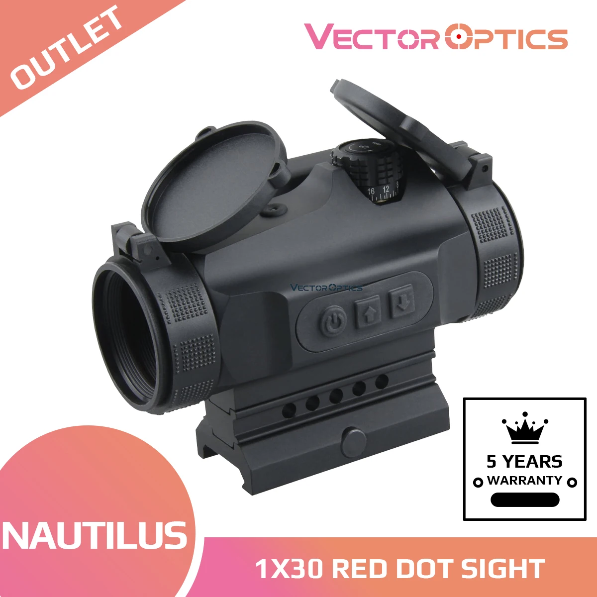 Векторная оптика Nautilus 1x30 красная точка оружейное прицельное прицел 3 MOA