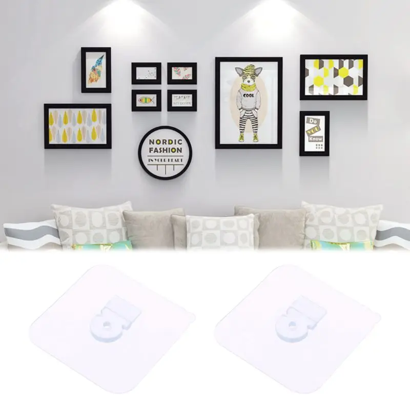 2 шт сверхмощный бесшовный самоклеющийся крючок настенная вешалка висячий