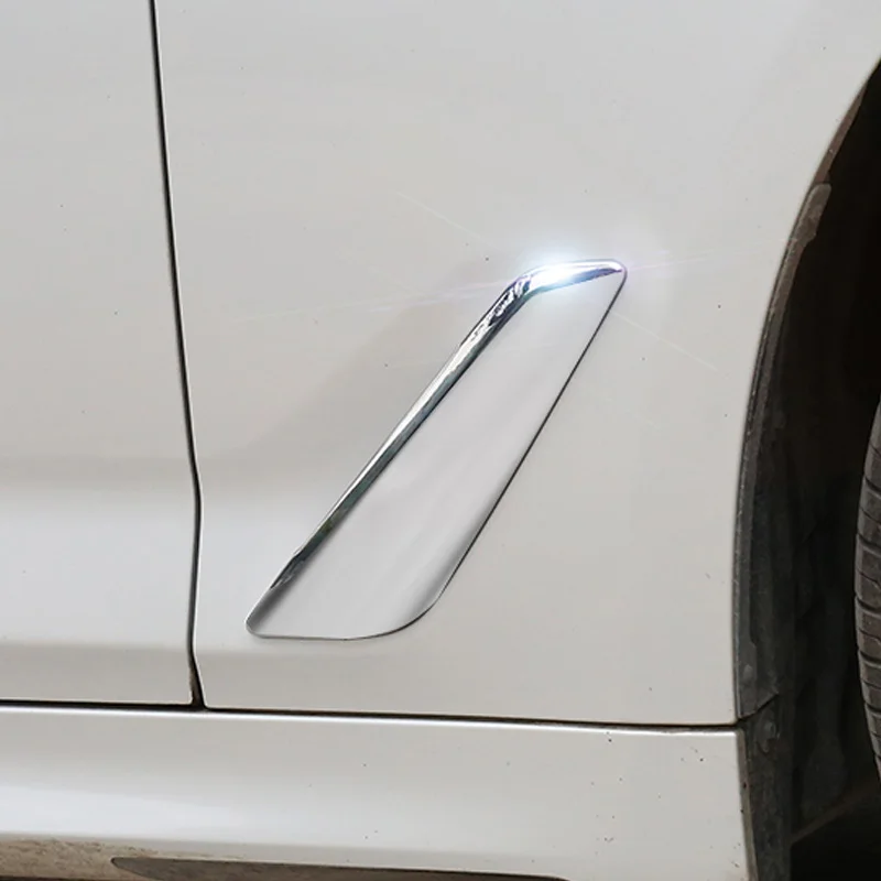 

2pcs Auto Side Air Vent Outlet Cover Trim Fender Decorative Sticker For BMW G30 G38 5 Series 2018-2021 Car Exterior Accessories