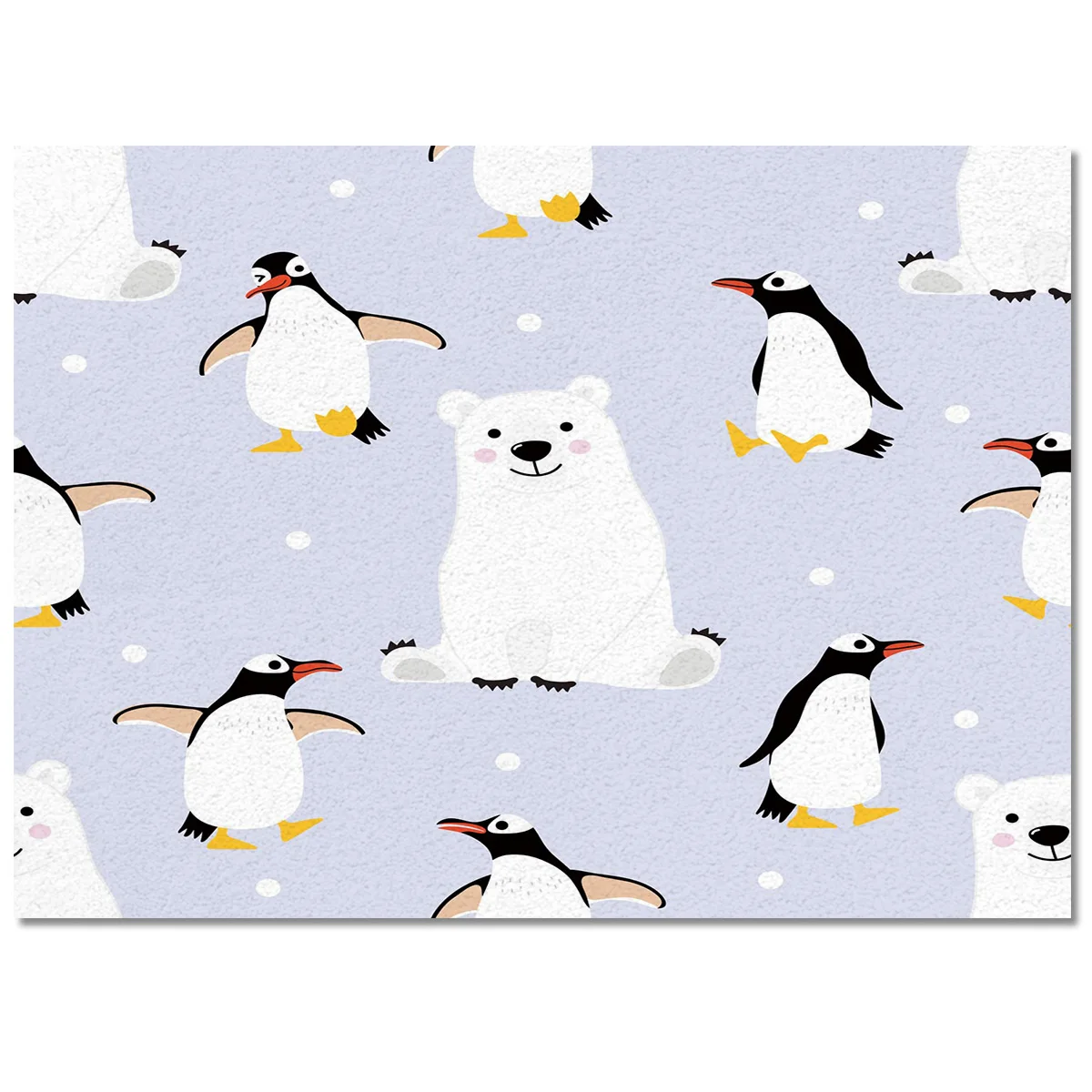 Мультяшные ковры с изображением белого медведя пингвина для кровати гостиной