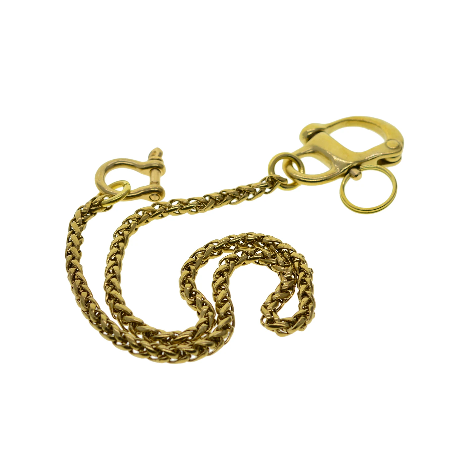 Латунный кошелек пшеницы джинсы брюки Байкерская цепь змеевидная цепочка D