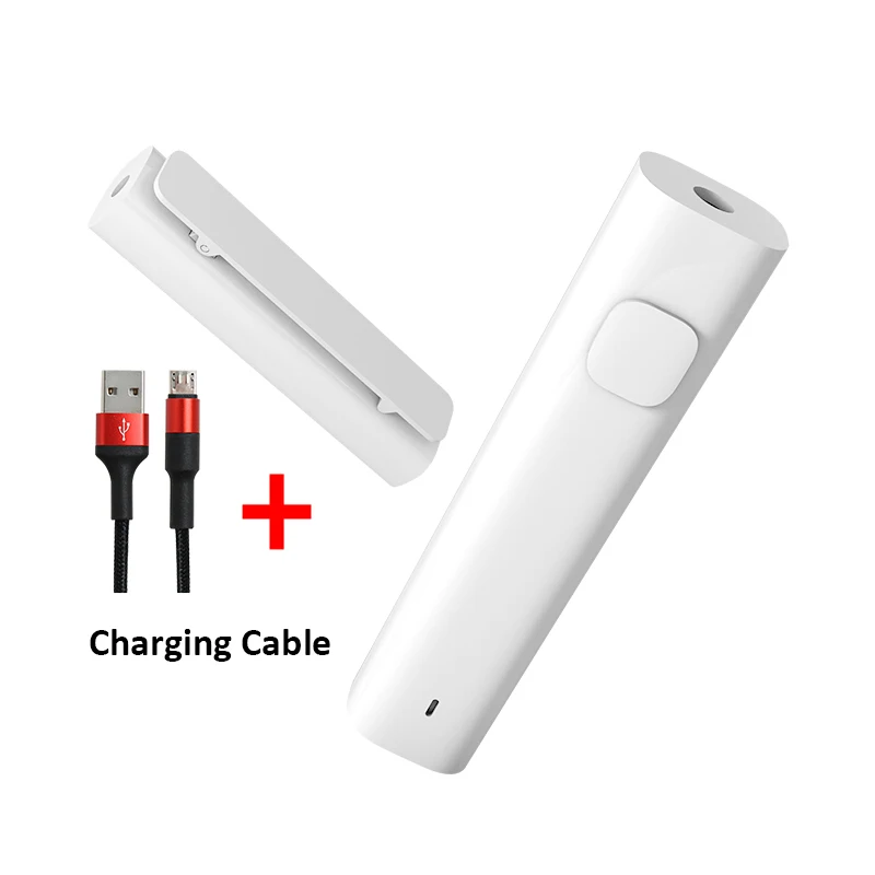 White add cable Xiaomi Bluetooth беспроводной аудиоресивер адаптер Профессиональный усилитель чип Bluetooth 4,2 Встроенный аккумулятор двойное соединение - Цвет: White add cable