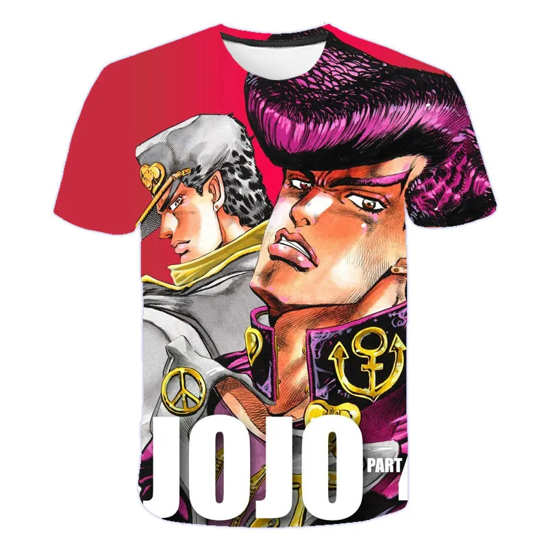 

3D Print JoJo's Bizarre Adventure Men Women Hip-hop T-shirt Cool Fashion Short-sleeved Unisex T-shirt Cartoon Personality Tops