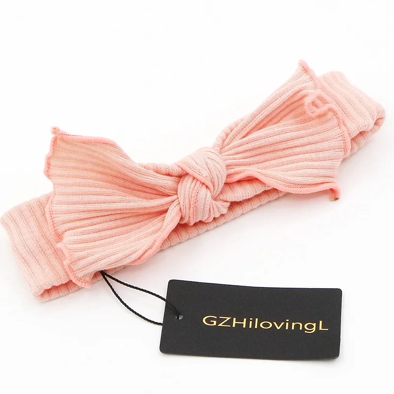 Повязка на голову GZHilovingL для новорожденных девочек розовая мягкая эластичная