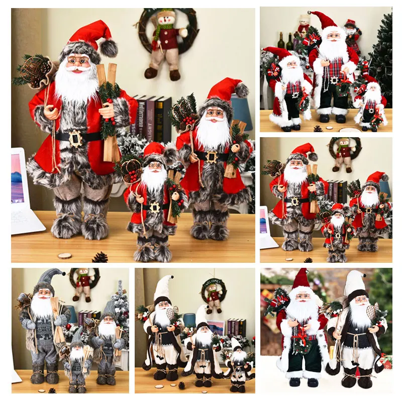 

Christmas Decorations 2021 New Year's Gift Doll Decoration Santa Claus Xmas Tree Hanging Ornament Children's Toy Gifts