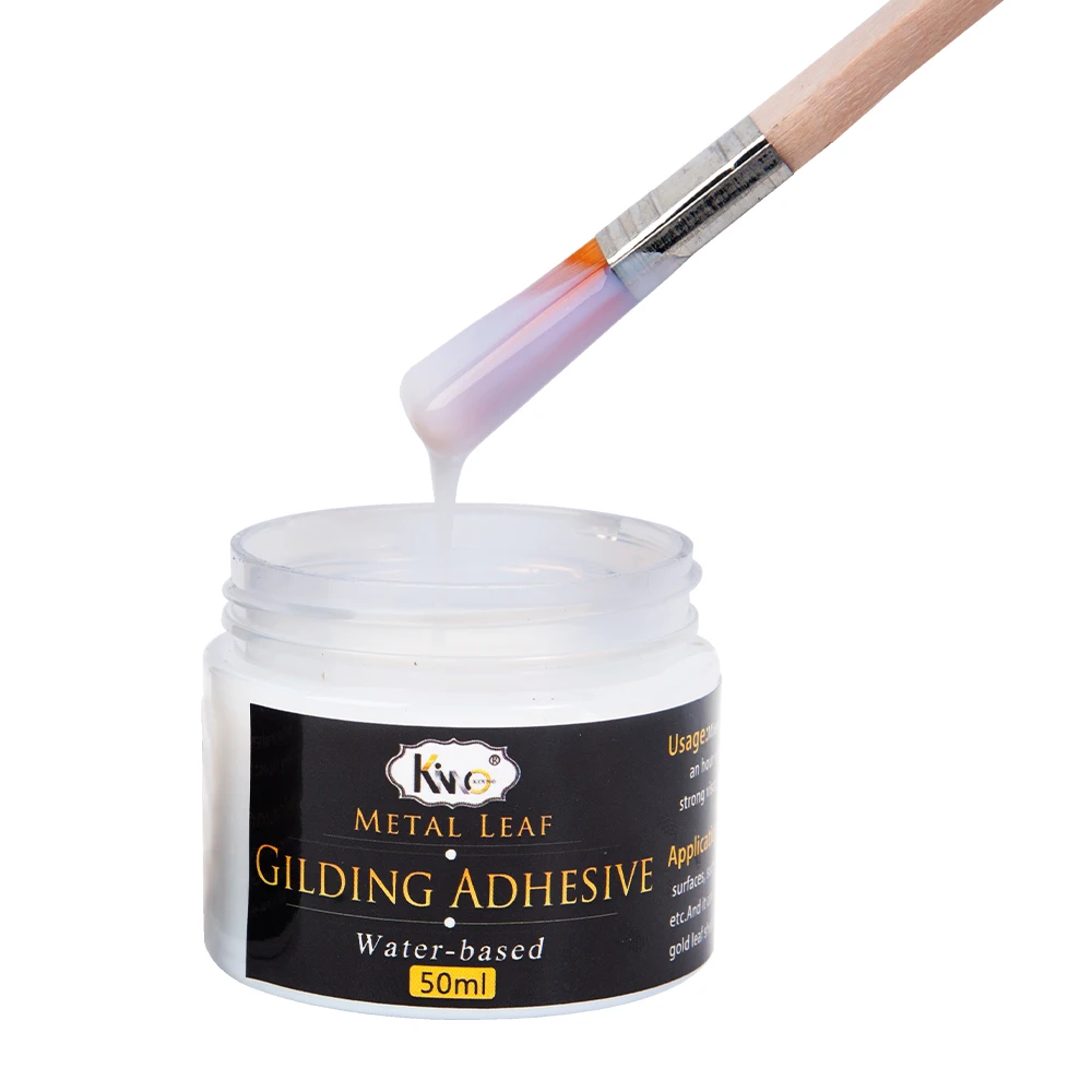 

50ml Bronzing Glue Gold Foil Aluminum Foil Water-based Glue Used for Metal Foil Paper Art Dropshipping Free Brush