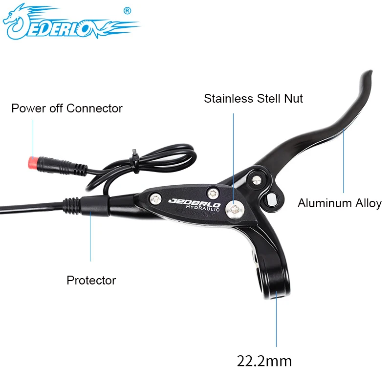 E-Bike MTB Hydraulic Disc brake Set Aluminum Alloy Electric bike scooter Power Control Shifter cut power off Bicycle Brakes | Спорт и