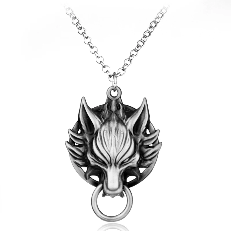 N188-silver Cospaly игровые ювелирные изделия Final Fantasy подвеска в виде волчьей головы ожерелье s сплав подвесная цепь ожерелье ювелирны - Окраска металла: N188-silver