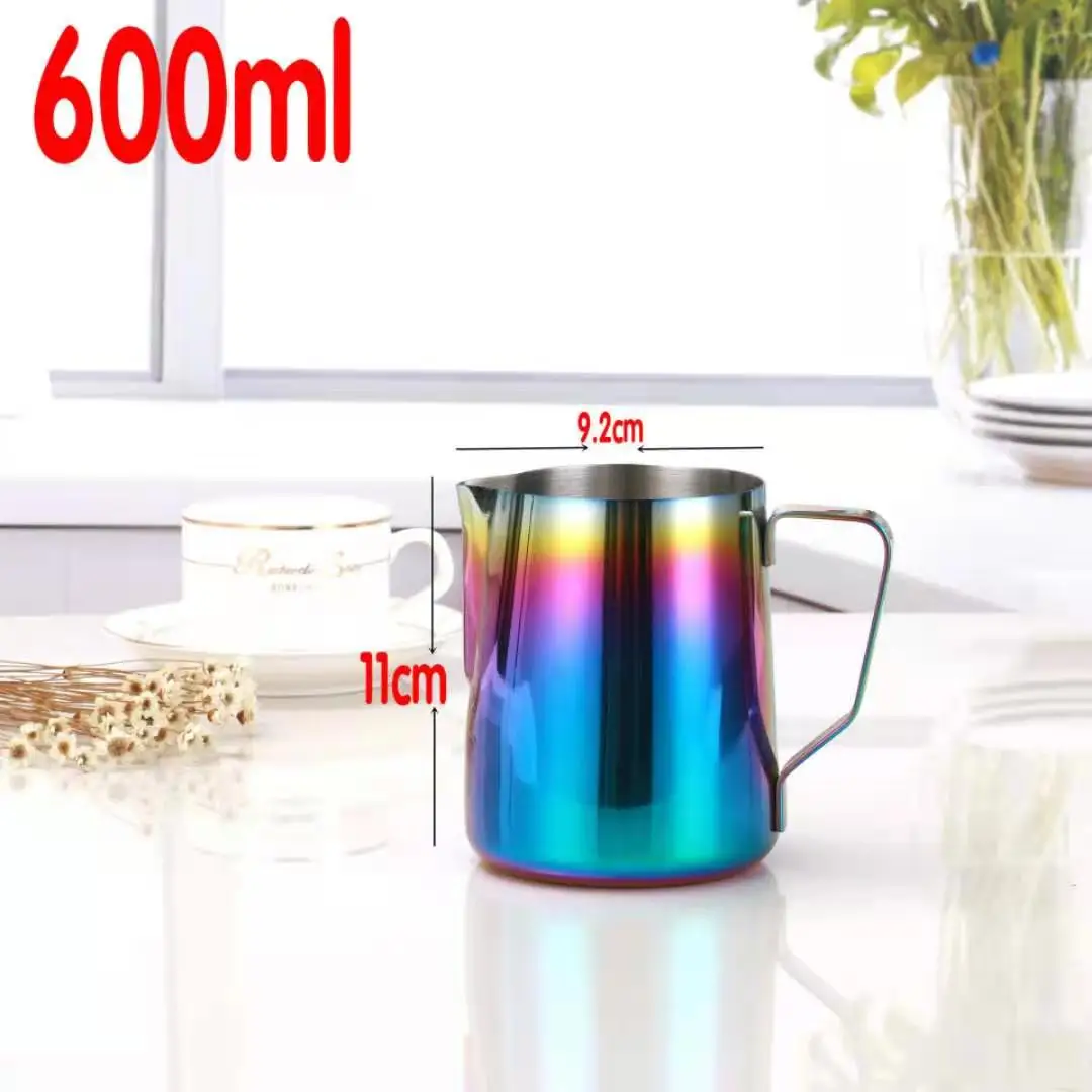 

Stainless Steel Colorful Coffee Latte Cup Milk Frothing Pitcher