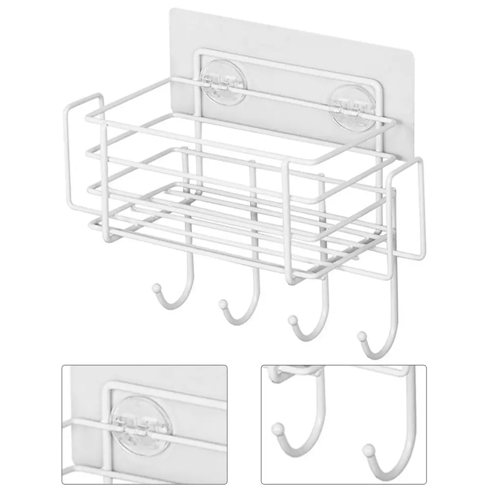 

Kitchen Sink Organizer Sponge Holder Storage Drying Rack Spice Organizer Drainer Basket Bottle Shelf Rag Hanger Hook Accessories