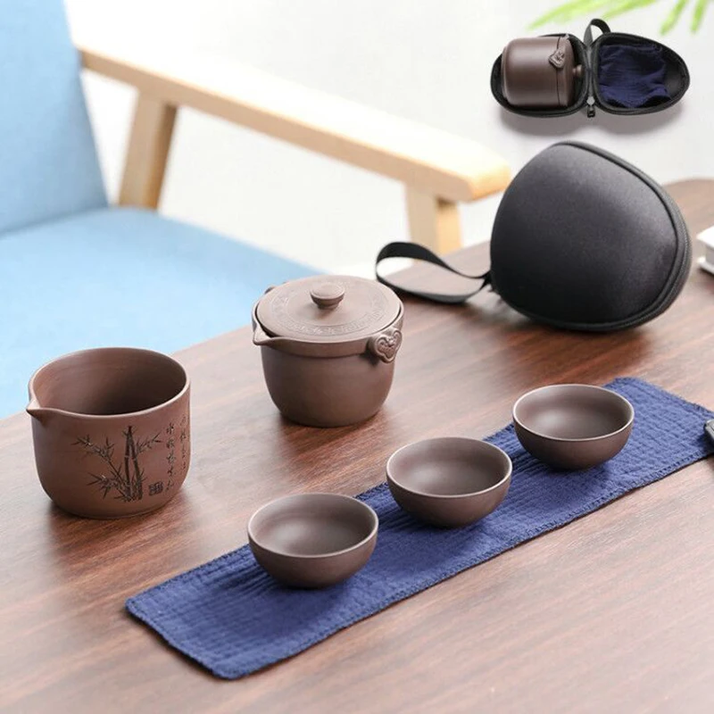 Чайный набор кунг-фу чайный с фиолетовым песком | Дом и сад