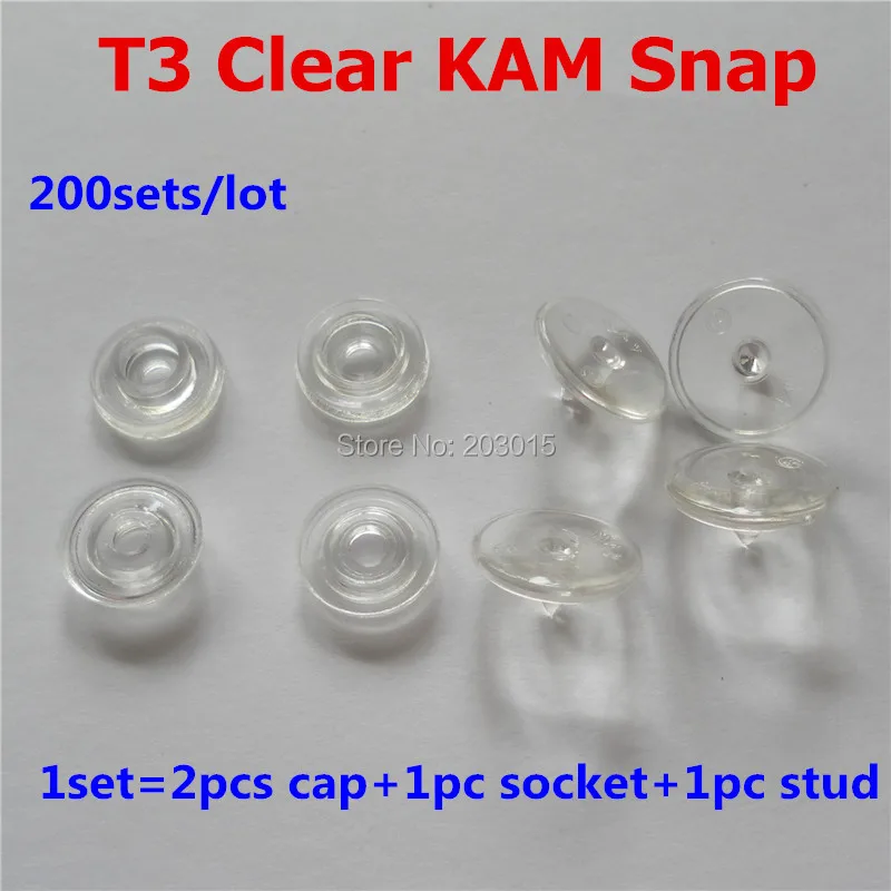 

200sets Clear Size16 T3 Kam Snaps Buttons transparent Plastic Resin Snaps Fasteners for diaper cap size 10.7mm