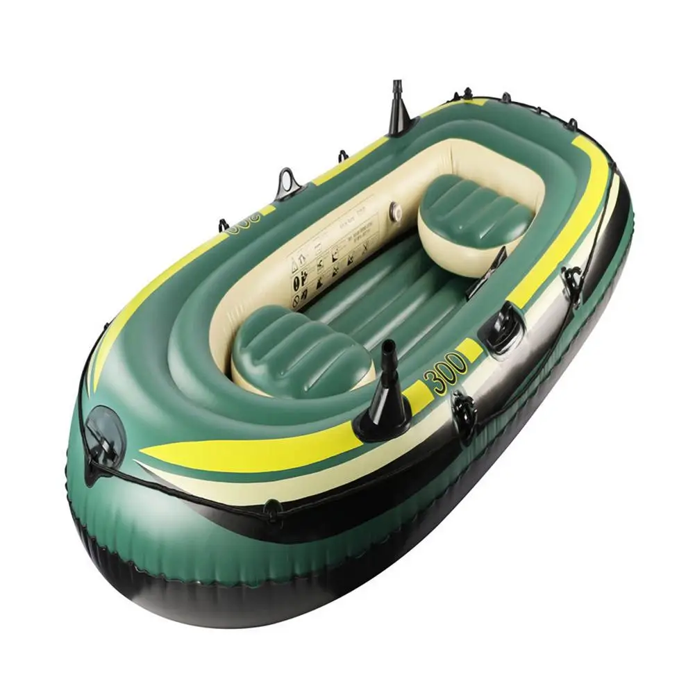 

Inflatable Boat Set Heavy Duty High Quality Waterproof Long-lasting Anti-sun Foldable Fishing Air Kayak Canoe Set For 3 Person