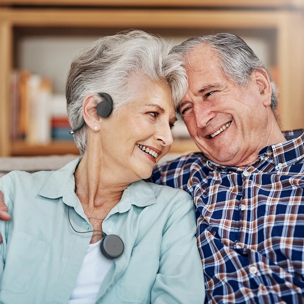 

BN802 Bone Conduction earphone old man headset sports built-in battery sound amplifier Hearing Aid headphone