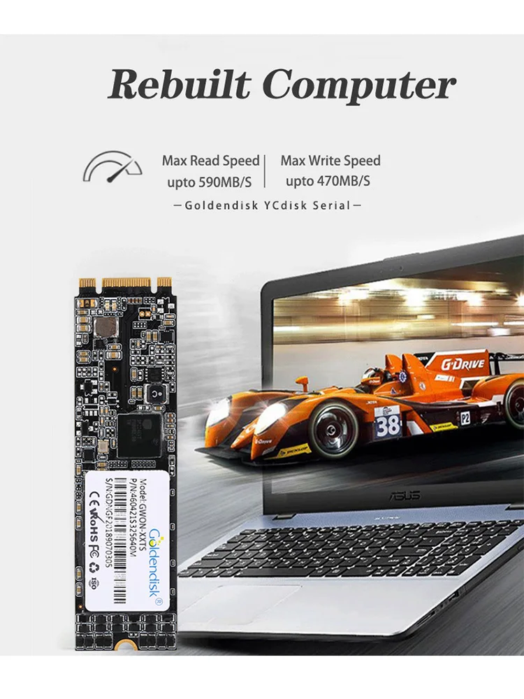 Бесплатная доставка YCdisk Serial NGFF M.2 64 Гб M2 SATA SSD 2242 2280 жесткий диск ssd внутренний |